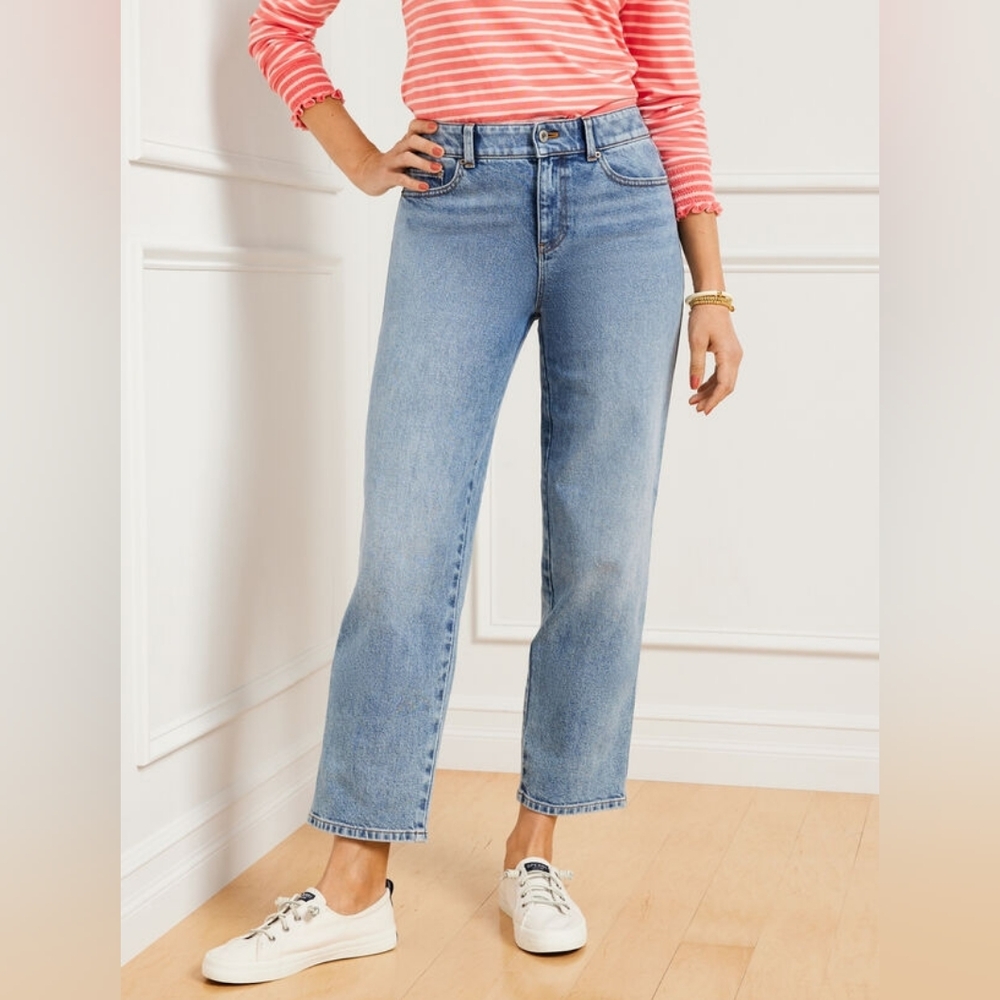 NWT Talbots High Waist Straight Ankle Jeans